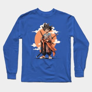 kid goku samurai Long Sleeve T-Shirt